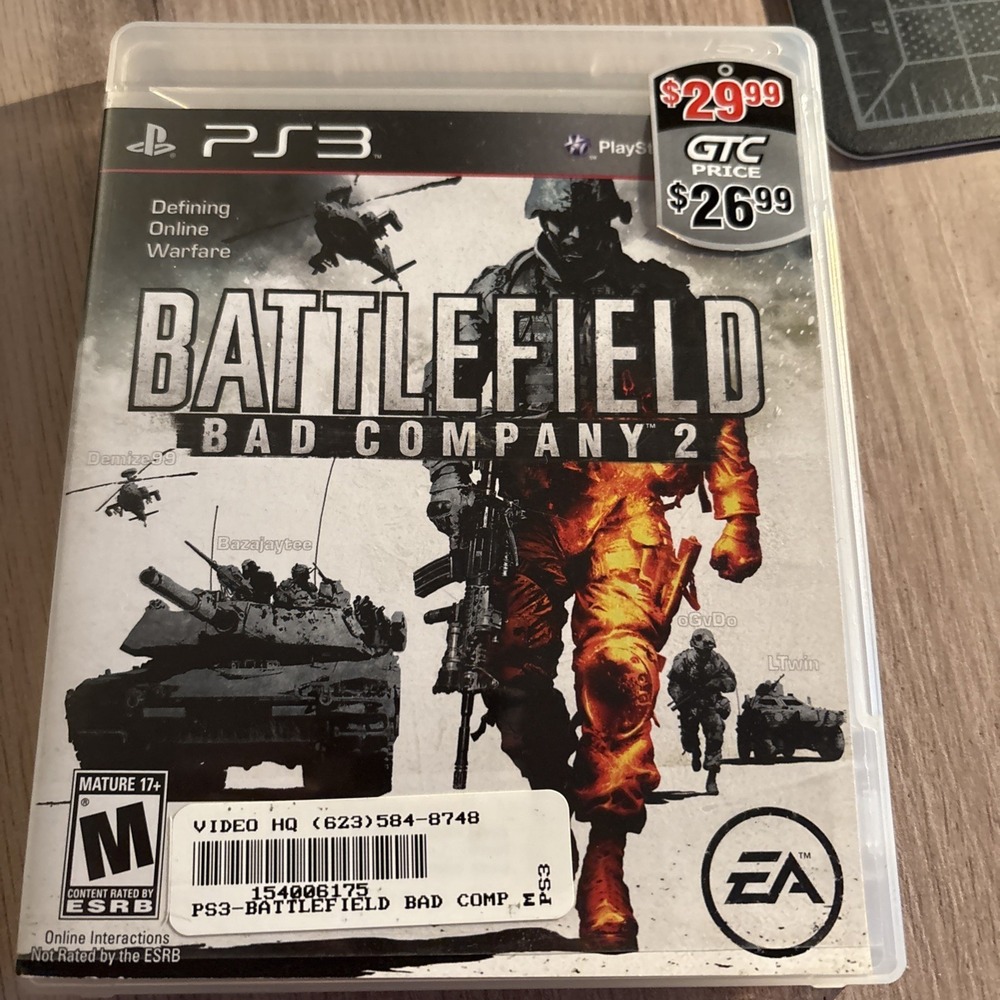 Battlefield Bad Company 2 Playstation 3 PS3 Video Game Case Only